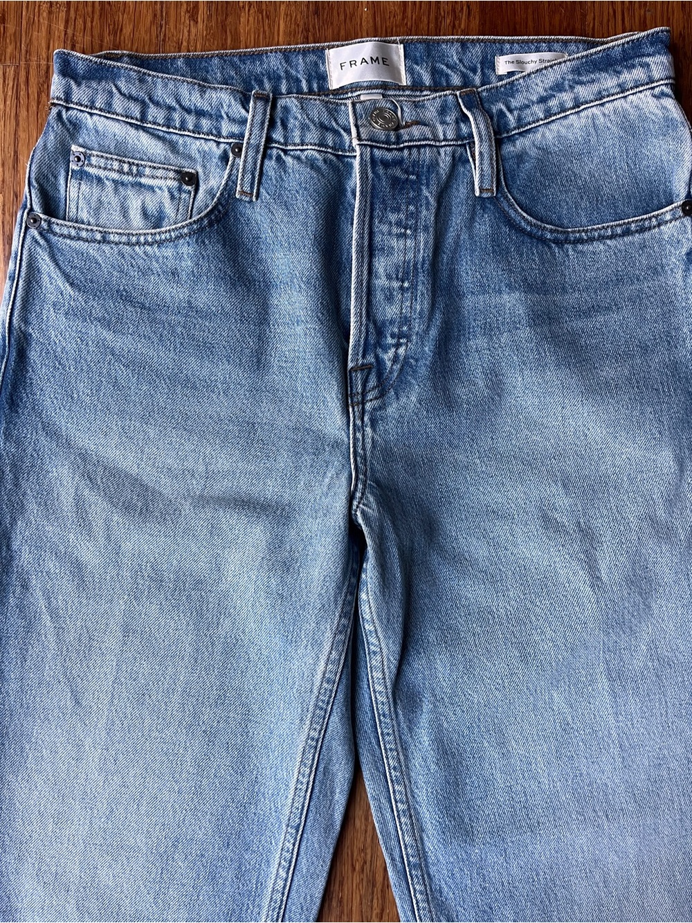 Frame Denim The Slouchy Straight Jeans Sz 27 - Picture 5 of 11